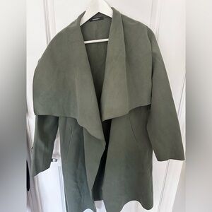 Women’s wrap blanket coat - Sz. S - dark/army green color- brand new never worn